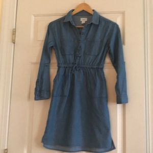 Girls chambray denim dress